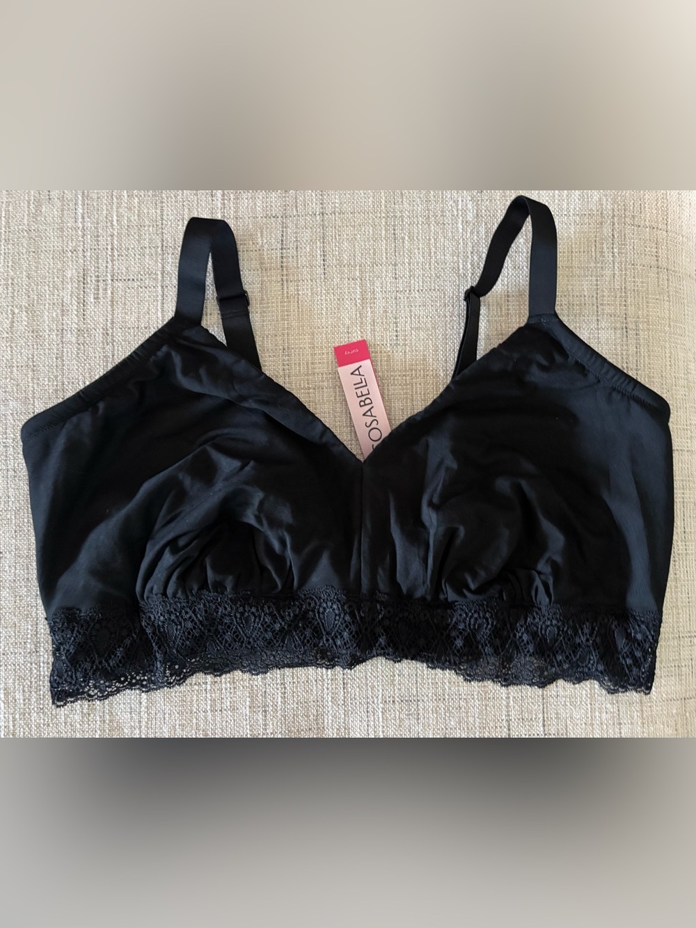 Cosabella Giulia Modal Curvy Scoop Bralette in Black Size XL (38-40DD-G) NWT
